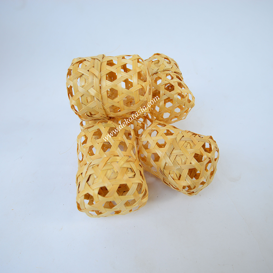 Bamboo Cube Basket With Lid